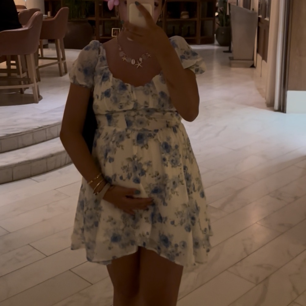 Marshalls Blue and White Floral Dress
